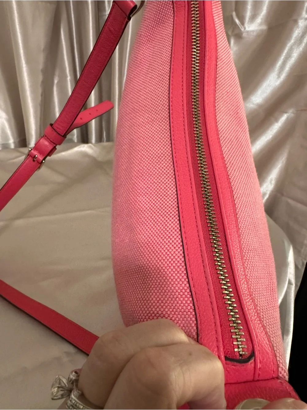 Kate Spade  Rosie in pink canvas crossbody bag